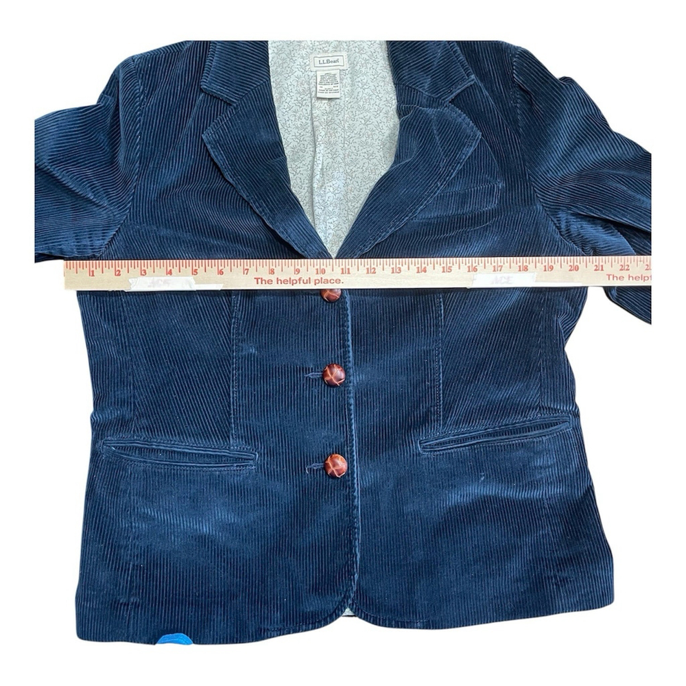 Vintage L.L. Bean Dark Blue Corduroy Women's Jacket - Picture 3 of 9